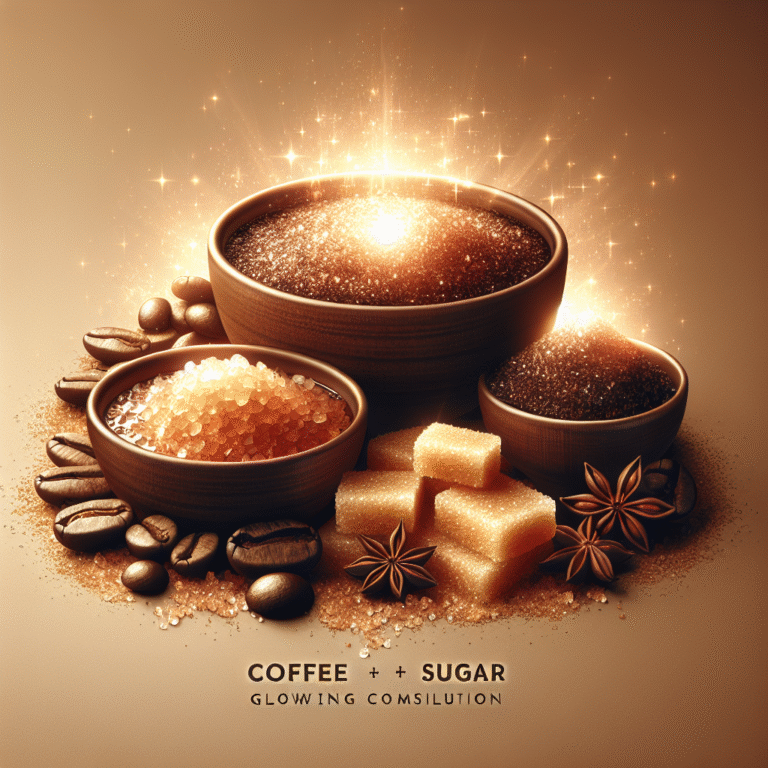 natural coffee and sugar body scrub for glowing complexion