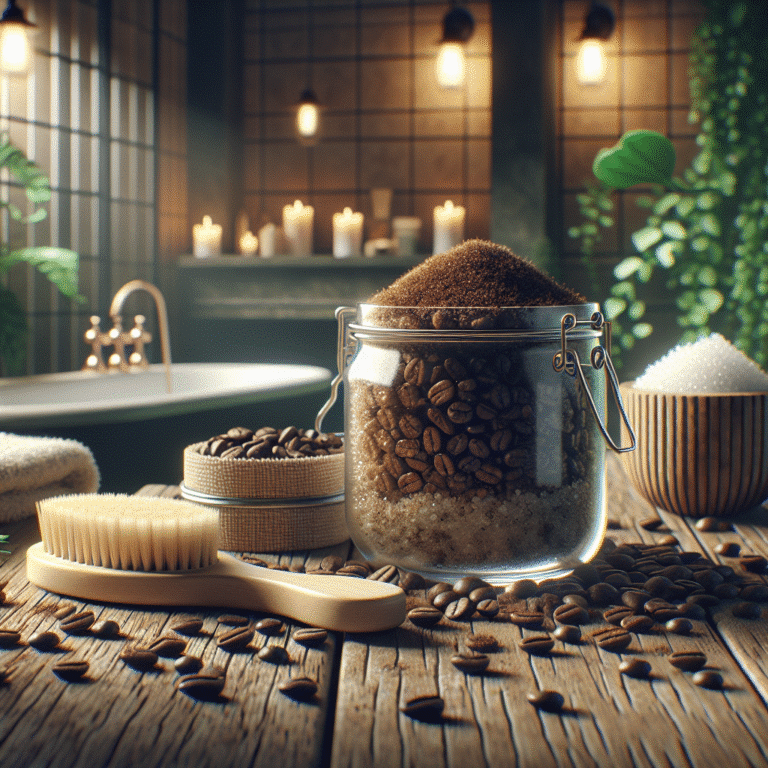 diy sugar and coffee body scrub for glowing skin